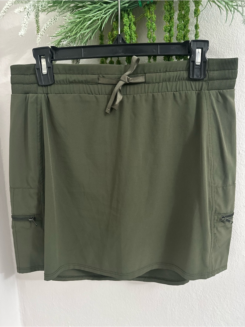 Kyodan Olive Green Performance Drawstring Mini Skort